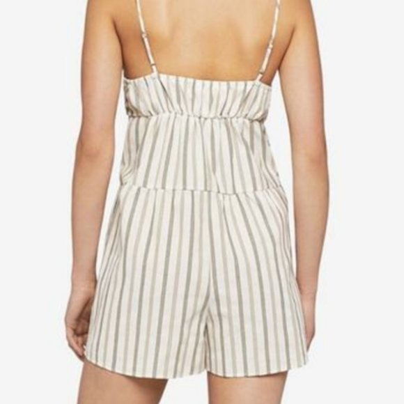 BCBGeneration Striped Romper Shorts Jumpsuit Small - Picture 2 of 8